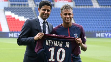 Nasser Al-Khelaifi with football star Neymar.